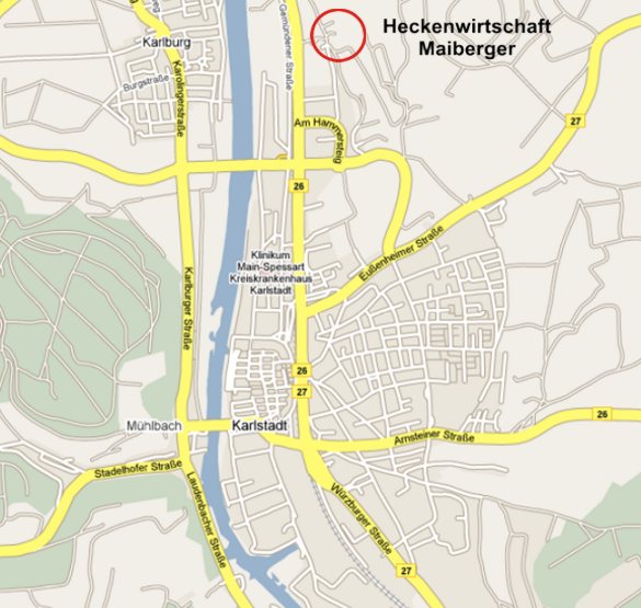 Straßenkarte Karlstadt